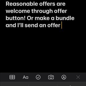 Reasonable offers welcome!